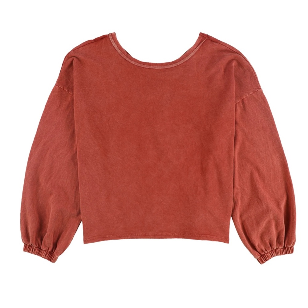 Project Social T Womens Criss Cross Back...sweatshirt Rust Color X Small